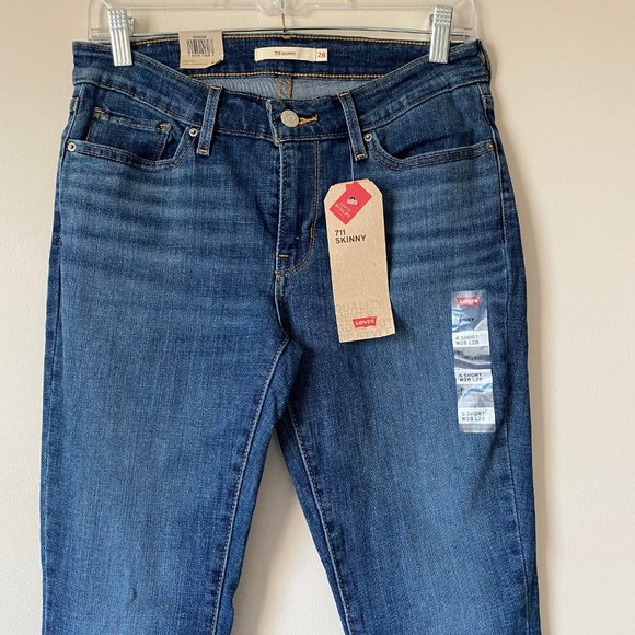 New Levi’s 711 Skinny Blue Jeans Size 6 - Picture 3 of 6